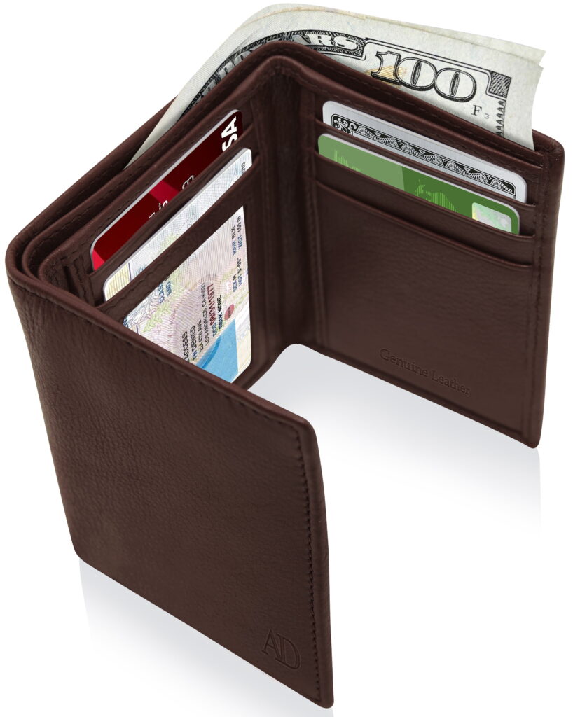 tri fold wallets